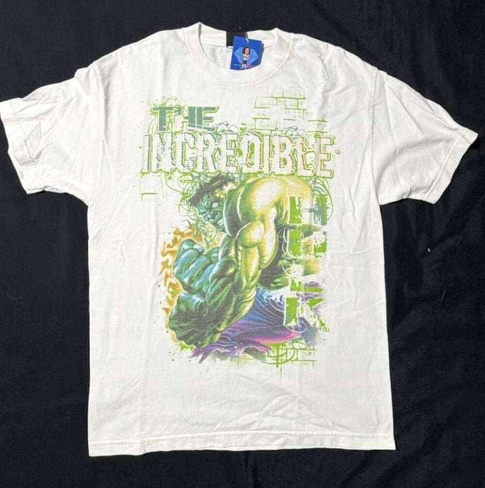 Vintage Marvel The Incredible Hulk Graphic T-Shirt White